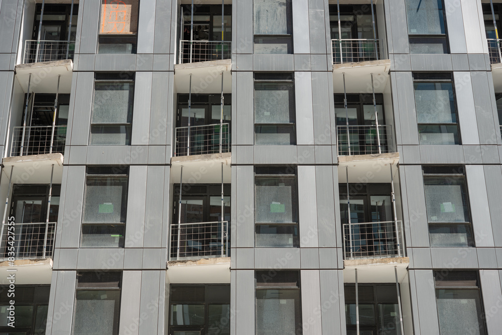 facade of a building nearing completion facade of a building nearing completion