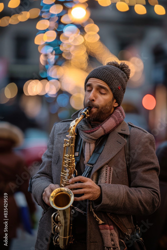 Street Musician Playing Saxophone Perspective, Celebrate the diversity of Music : La Fête de la Musique.