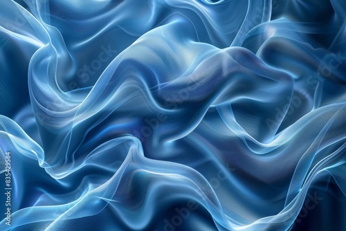 abstract wavy graphic design in shades of blue futuristic science and technology background digital art for commercial use