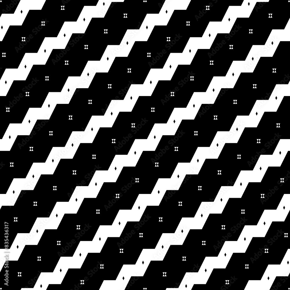 Fototapeta premium Diagonal zigzag lines, shapes background. Jagged stripes, polygons motif. Triangular waves, triangles ornament. Digital paper, textile print, web design, backdrop. Seamless pattern