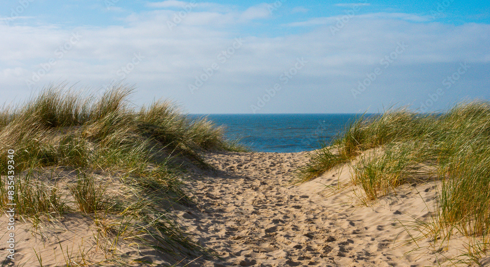 Beautiful Coastline of the nordic sea in the Netherlands