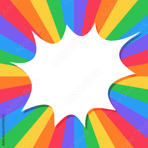 Abstract geometric lgbtq color background with copy space for text.