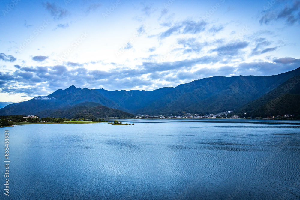 sunrise at kawaguchi lake, kawaguchiko, early morning, fuji 5 lake area, japan, reflection, mount fuji sunrise at kawaguchi lake, kawaguchiko, early morning, fuji 5 lake area, japan, reflection, mount fuji