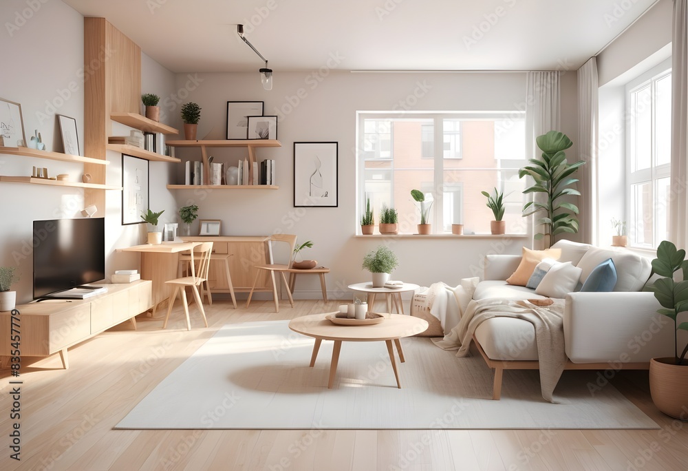 Photo modern style conceptual interior room 3d illustration Photo modern style conceptual interior room 3d illustration