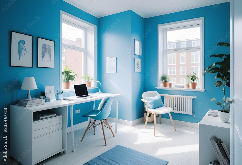 Fototapeta premium Photo modern style conceptual interior room 3d illustration