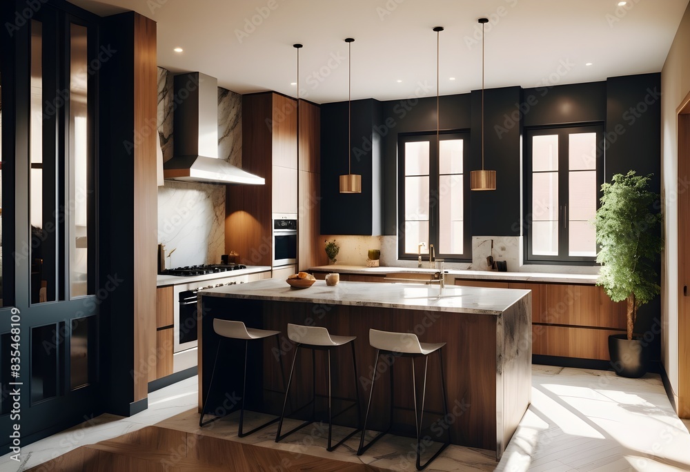 Photo modern style conceptual interior room 3d illustration Photo modern style conceptual interior room 3d illustration