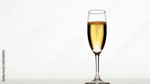 Copo de champanhe beber vinho isolado no fundo branco, fotografia profissional photo
