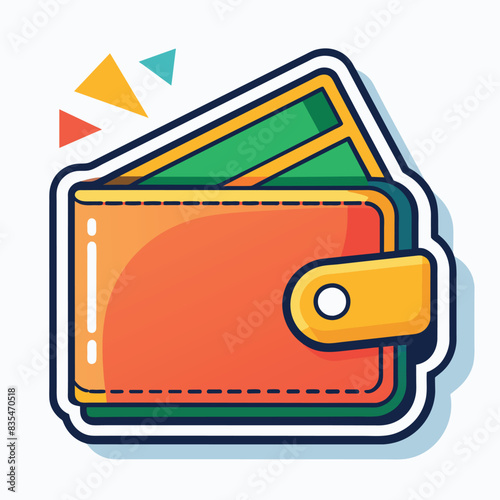 dynamic lined wallet sticker