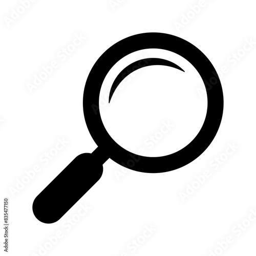 Magnifying glass icon, magnifier or loupe sign. Search icon.