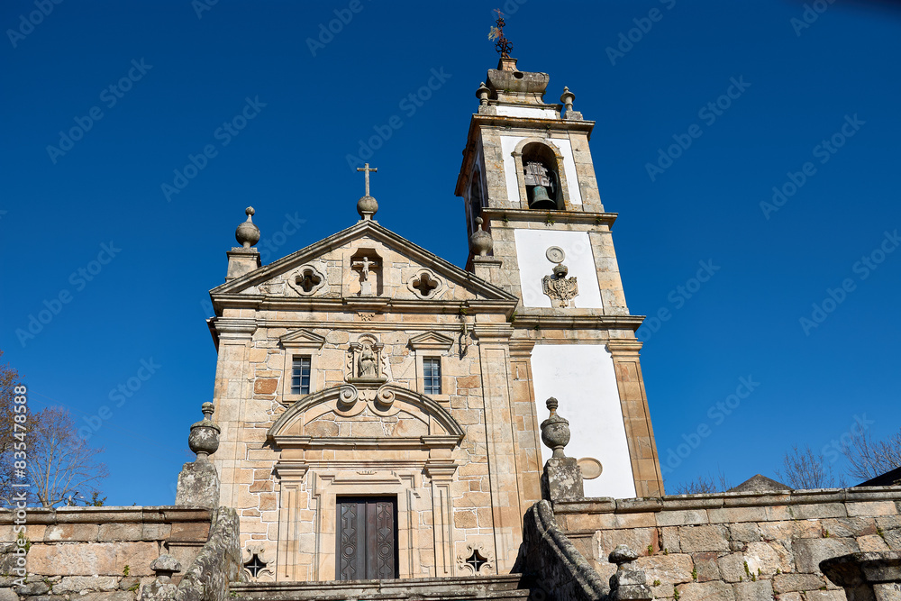 Fototapeta premium Church of San Félix on the Mouro river route in Portugal