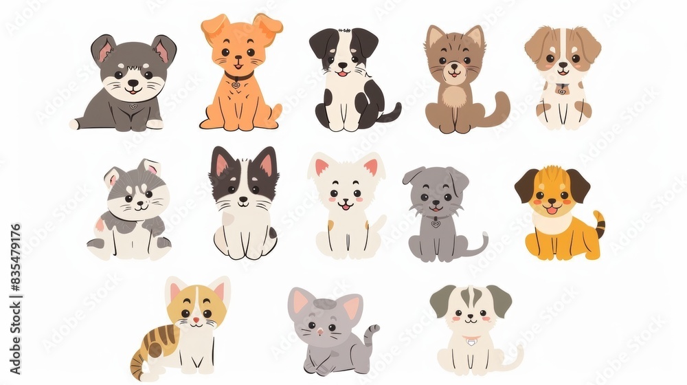 Vector illustration collection of cute dog Vector illustration collection of cute dog