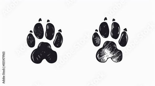 Obraz na płótnie Vector illustration of cute dog paw w salonie