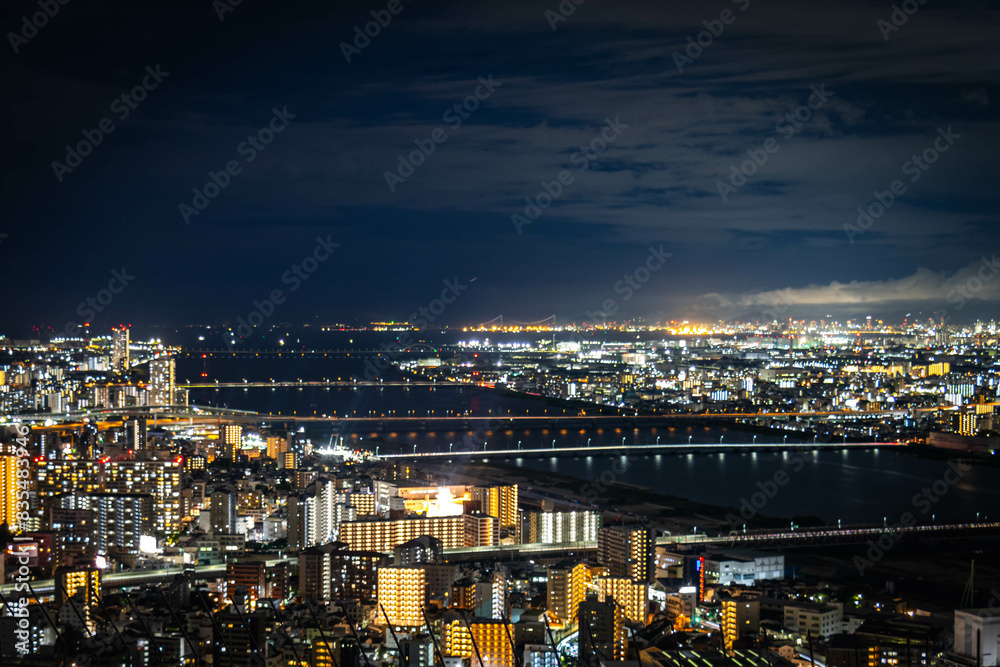 city skyline at night, osaka, japan, aerial view, lights, kobe, skyscraper, nighttime, city skyline at night, osaka, japan, aerial view, lights, kobe, skyscraper, nighttime,