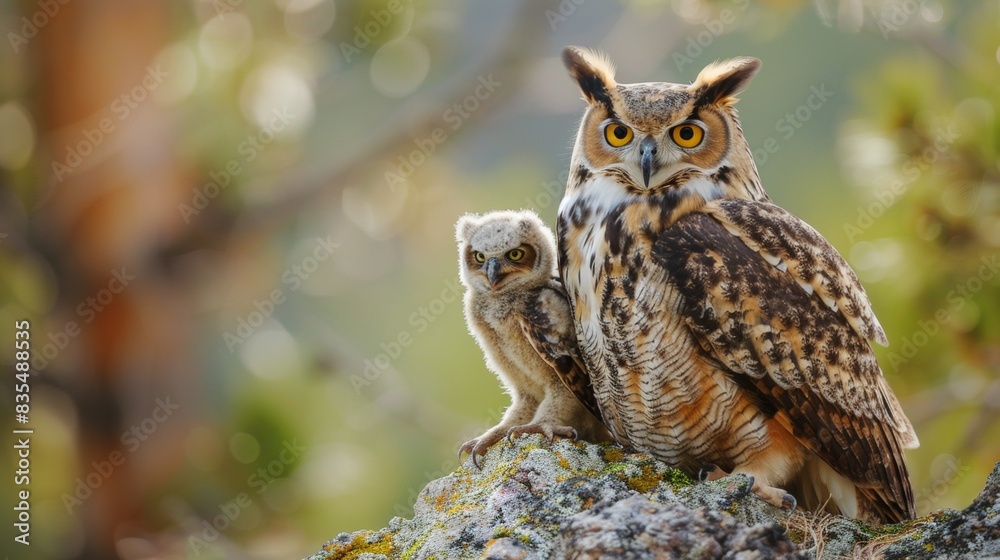 Obraz premium Owl. Photography of wild animal in natural habitat.