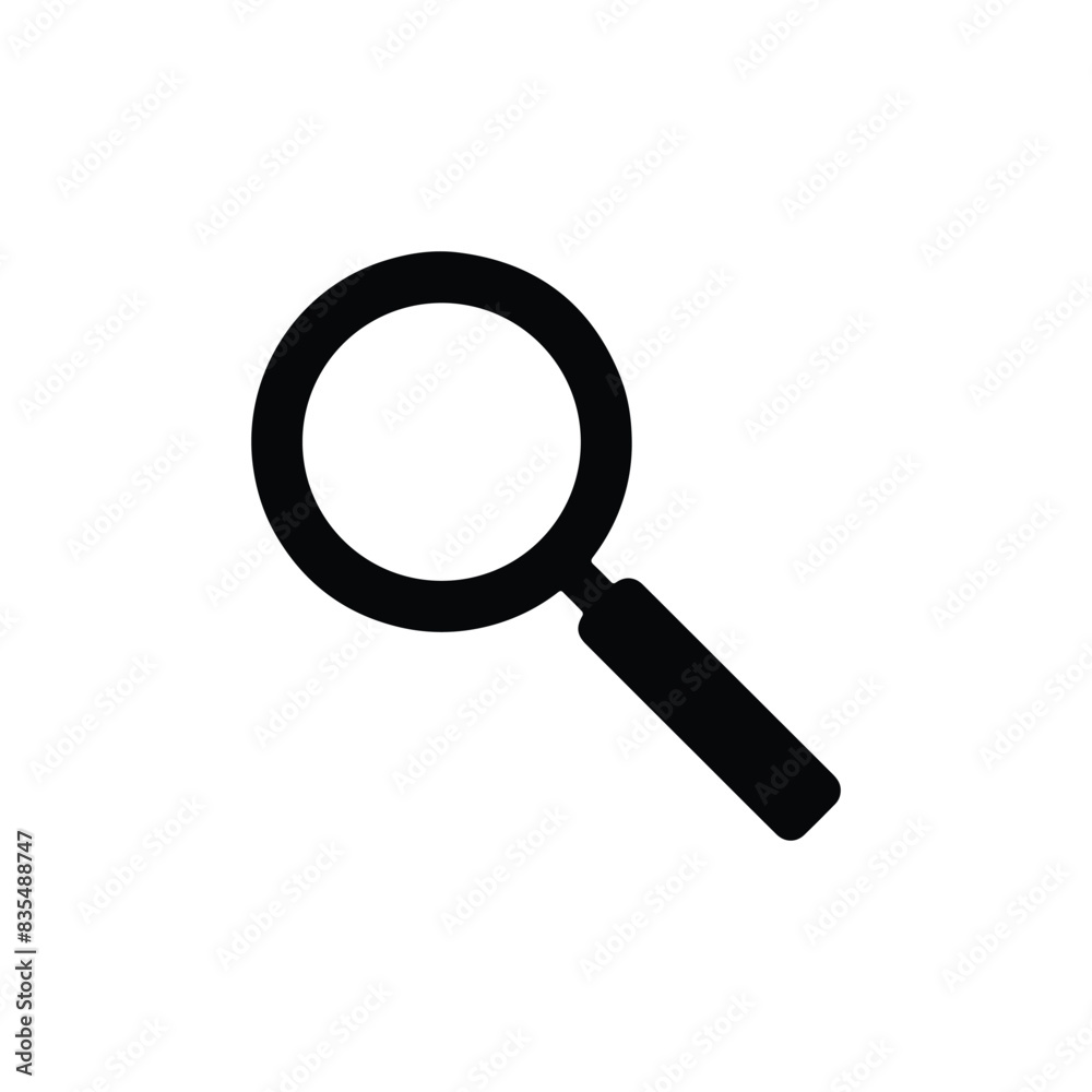 Magnifying glass silhouette. Magnifying glass line icon, outline vector sign. Magnifying glass silhouette. Magnifying glass line icon, outline vector sign.