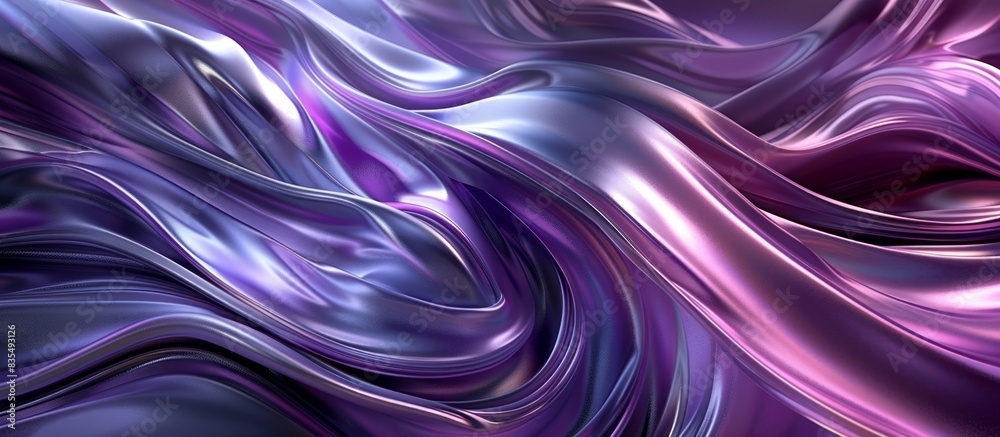 Fototapeta premium Luxurious purple silk texture with glossy and flowing waves