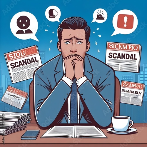 The scandal has seriously harmed his reputation.