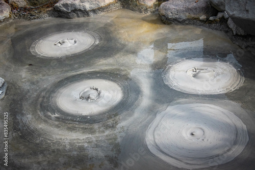 Oniishibozu Jigoku, 7 hells of beppu, jigoku, hot springs, kyushu, japan, mud hell, asia photo