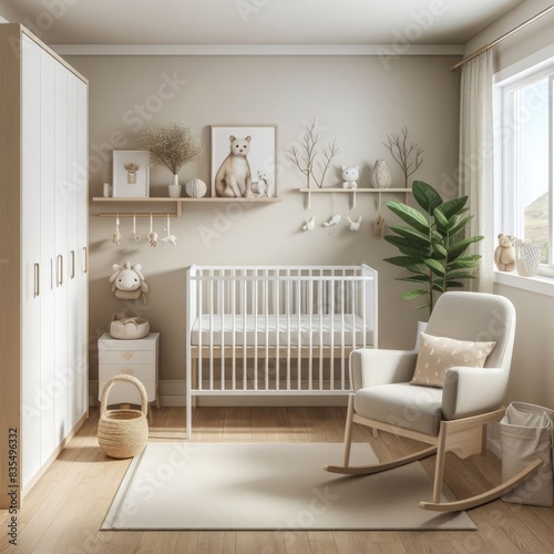 Minimalist Baby Nursery Room: Calming Simplicity