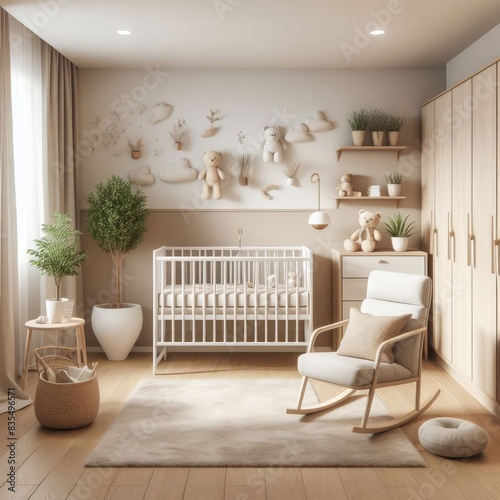 Minimalist Baby Nursery Room: Calming Simplicity