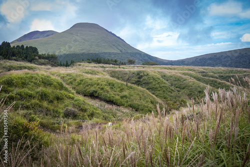 Mount Eboshi, Eboshidake Near Mount Aso, Kyushu, volcano, caldera, mountains, hike, trekking photo