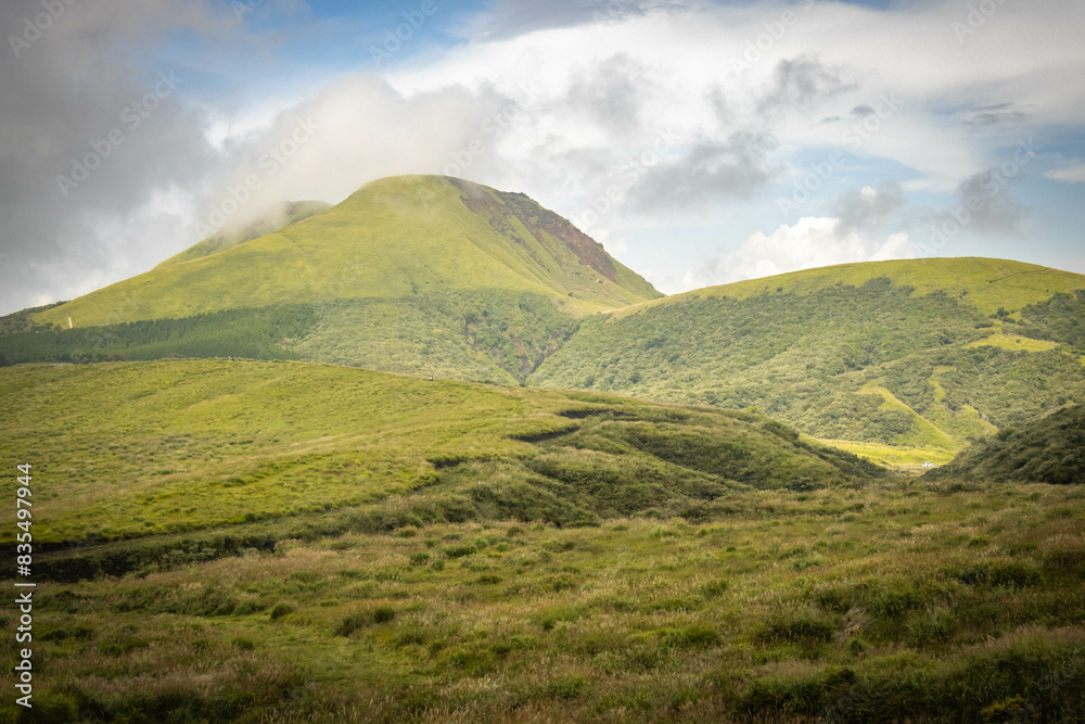 Mount Eboshi, Eboshidake Near Mount Aso, Kyushu, volcano, caldera, mountains, hike, trekking Mount Eboshi, Eboshidake Near Mount Aso, Kyushu, volcano, caldera, mountains, hike, trekking