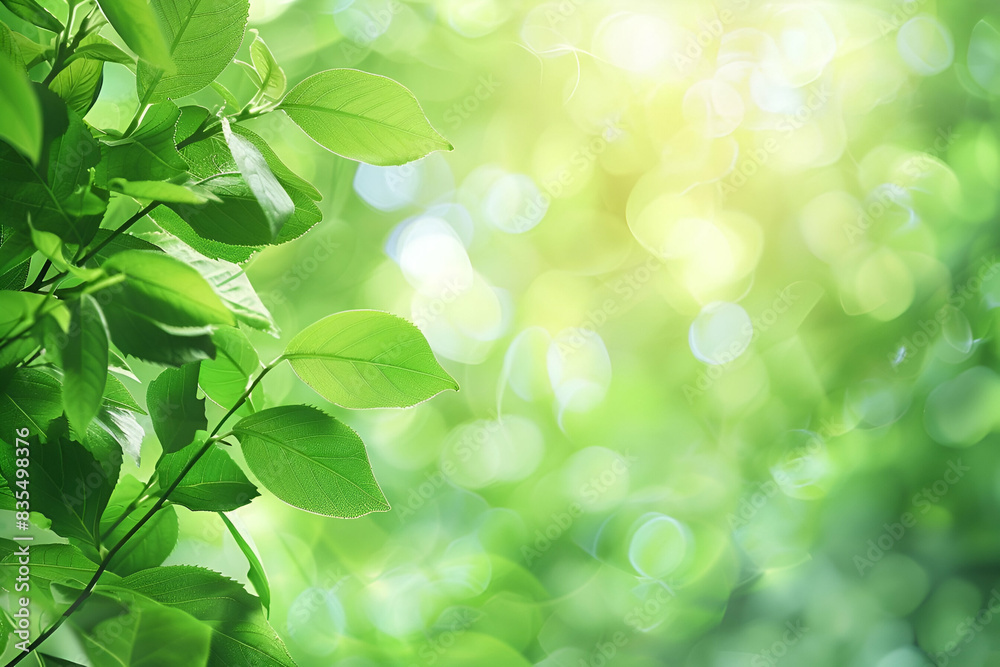 The sun is shining beautifully through the leaves of a tree on a sunny day