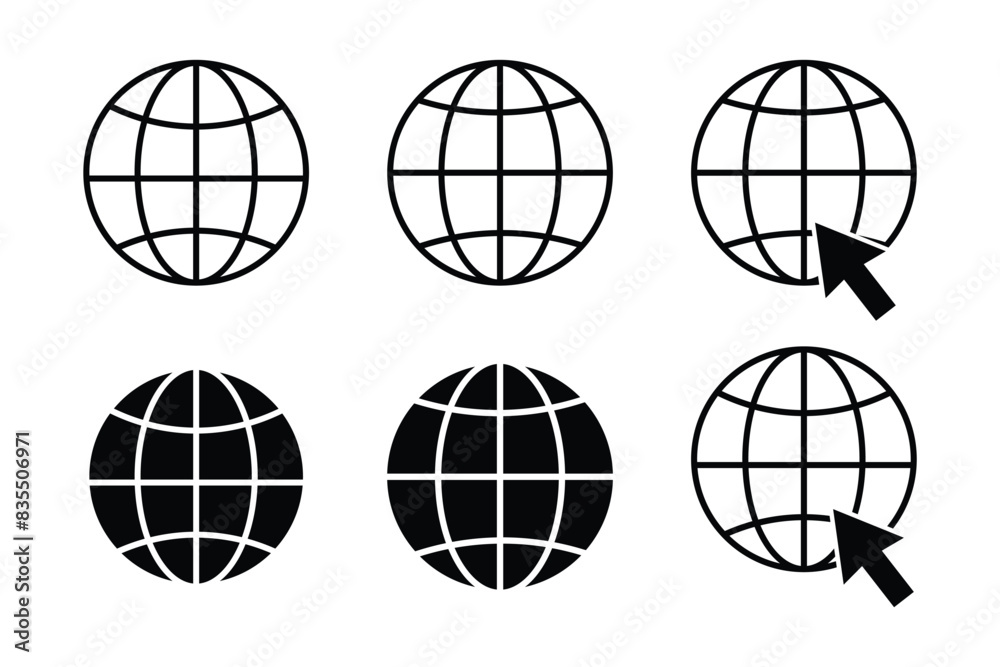 Web icon. Website vector icon. Internet world vector on white background Web icon. Website vector icon. Internet world vector on white background