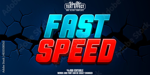 Speed editable text effect, customizable race and fast 3D font style photo