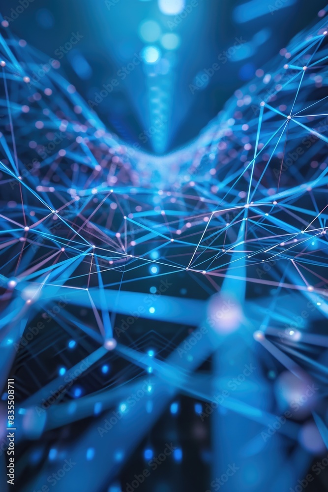 Obraz premium Blue light network