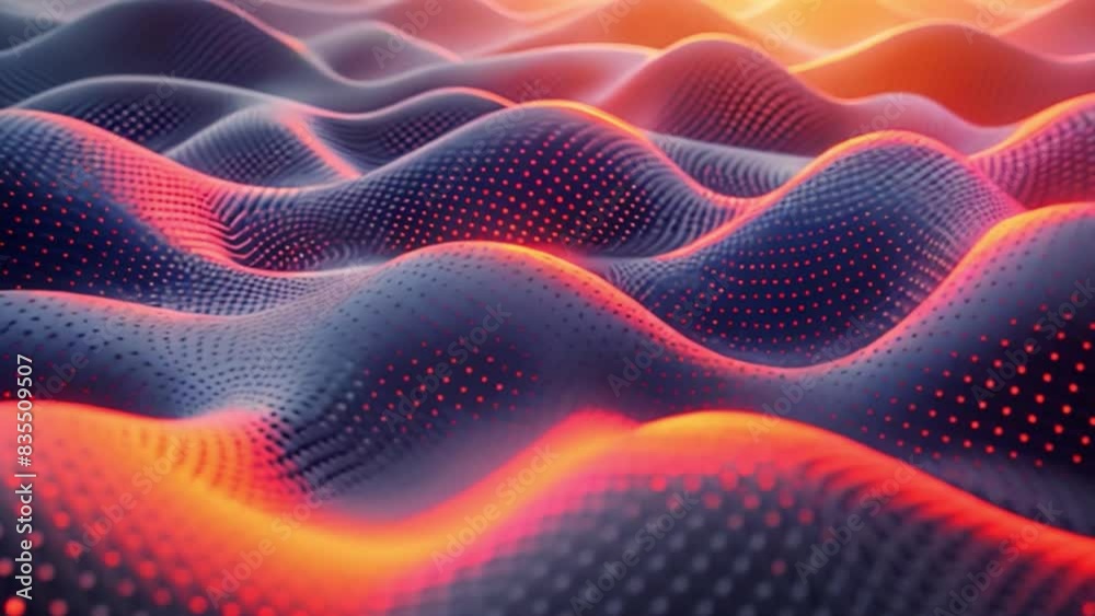 Abstract wave pattern created digitally in a computer-generated environment. Abstract wave pattern created digitally in a computer-generated environment.