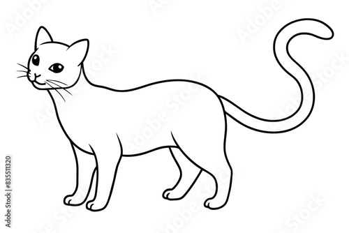 line art of a cat