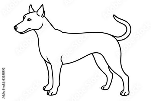 line art of a dog