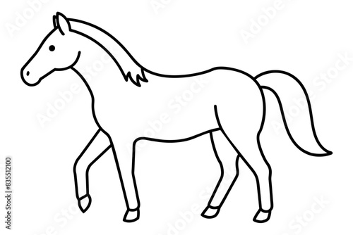 line art hors work for adult coloring book vector illustration