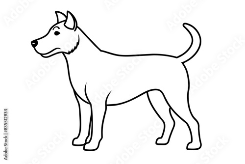 line art of a dog