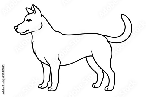 line art of a dog