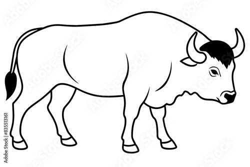 line art of a buffalo