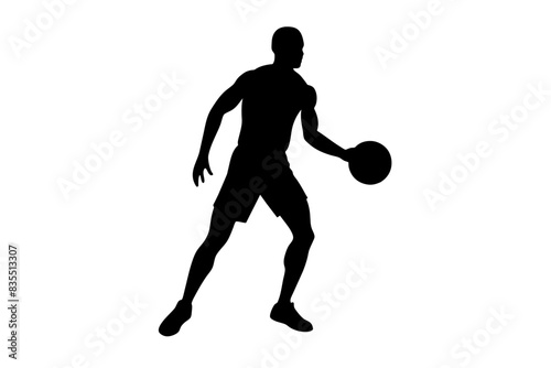 basketball player silhouette vector illustration