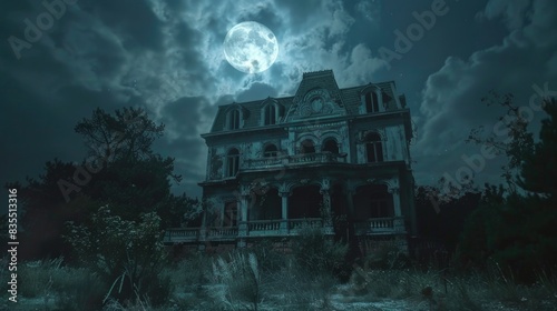 Creepy House at Night