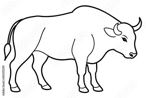 line art of a buffalo