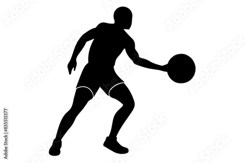 basketball player silhouette vector illustration