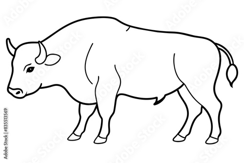 line art of a buffalo © CreativeDesigns