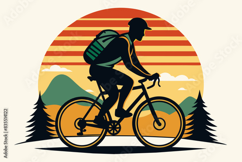 bicycle vector t-shirt design vector illustration