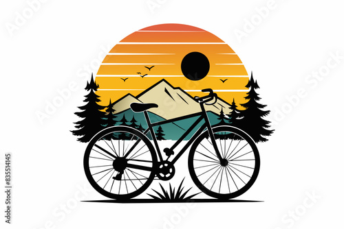 bicycle vector t-shirt design vector illustration