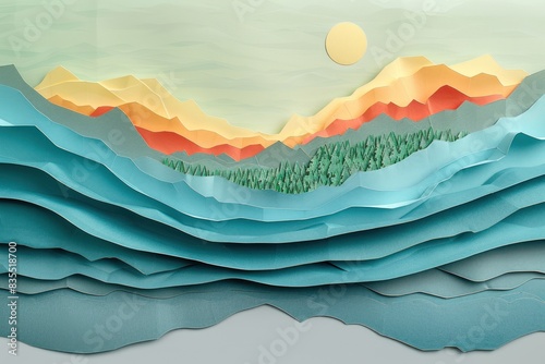 Paper background landscape © Tisha