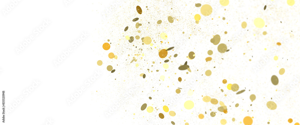 Multicolored confetti on white Multicolored confetti on white