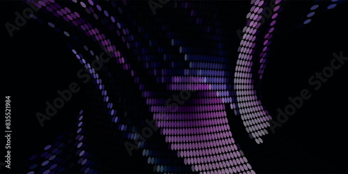 Light BLUE vector modern geometrical circle abstract background. Dotted texture template. Geometric pattern in halftone style with gradient.