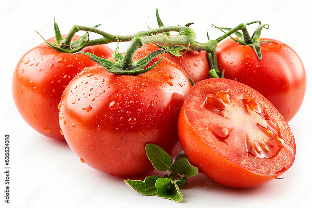 tomato on isolated white background tomato on isolated white background