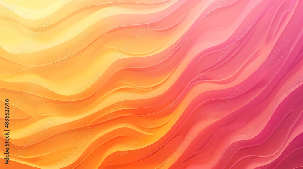 Abstract background with abstract wave patterns using gradients from warm shades of orange, pink and yellow Abstract background with abstract wave patterns using gradients from warm shades of orange, pink and yellow