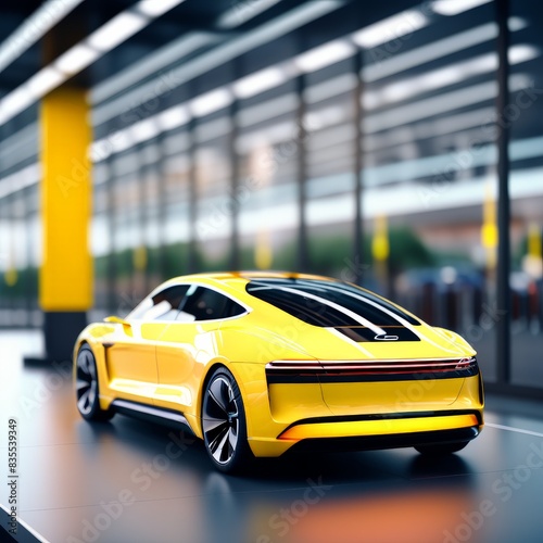 3d illustration of a brand - less generic concept car photo